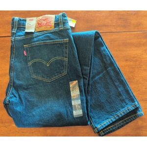 Levis Womens 511 Slim Jeans Western Cut Dark Blue Denim W32 L36 NWT